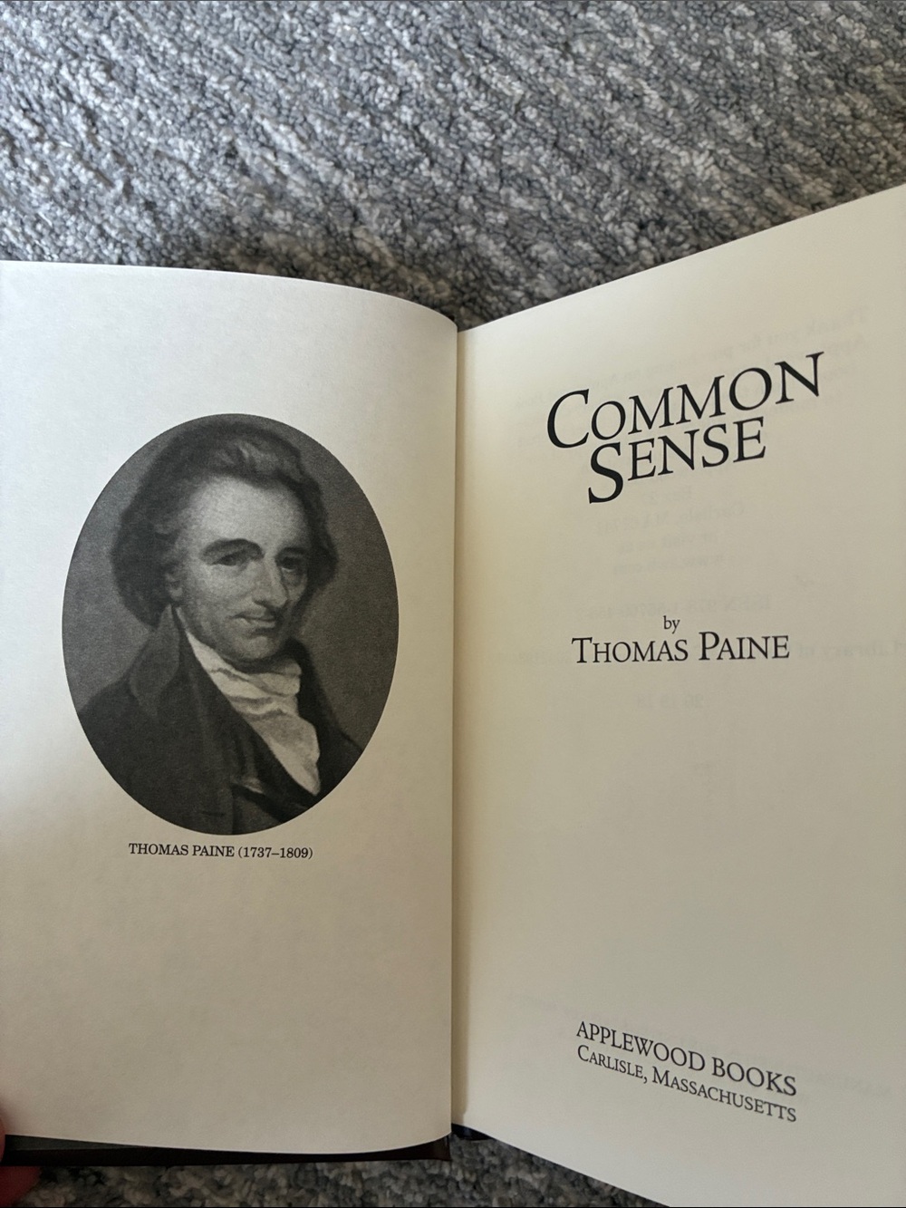 Common Sense (Little Books of Wisdom) - Hardcover By Paine, Thomas - Picture 2 of 4